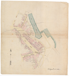 1213 Een plattegrond van Tiel met daarop de Oude Haven, het Plein, de Varkensmarkt, het Straatje Bij de Ruiterstal, de ...