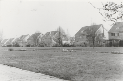 2909 Akkerwinde. Gezien vanaf de Parklaan. Rechts Heimanslaan. Achterzijde van de woningen