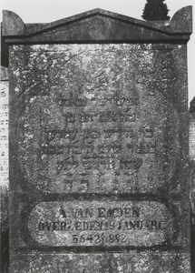 3303 Joodse begraafplaats. Grafstenen