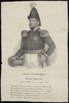 7 Portret generaal Chassé, heupstuk, naar links, in uniform met hoofddeksel. De linkerhand aan het gevest van zijn ...