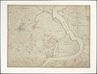 216 Kaart met nauwkeurige topografische aanduidingen van de plaatsen in het gebied ten noordwesten van Antwerpen. ...