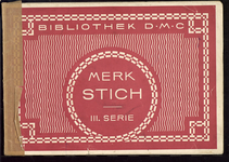 7502 Een patronenboekje met gekleurde letters, monogrammen, randjes en motiefjes en figuurtjes voor kruissteek, 10/1933