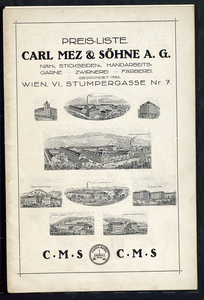 7551 Catalogus met de produkten van Carl Mez (garenfabrikant), 1929