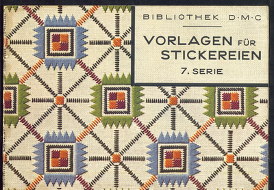 7583 Dit boek bevat borduurpatronen voor tapisserie, bargello en platsteken met uitleg, 1938