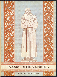 7597 Boekje met uitleg over en patronen in Assisich borduurwerk (uitspaartechniek, achtergrond geborduurd met ...