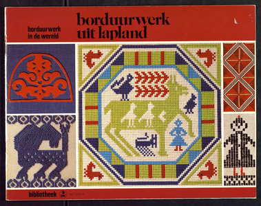 7599 Boekje met uitleg en patronen uit Lapland (volkskunst) verschillende borduurtechnieken: kruissteek, platsteek, ...