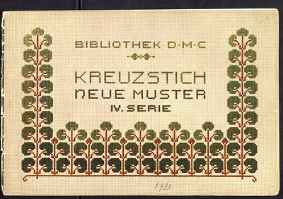 7604 Boekje met tapisserie en kruissteekpatronen, 1933