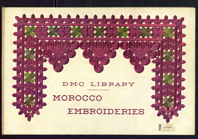 7605 Boekje met uitleg en patronen uit de Marokkaanse volkskunst, verschillende technieken: kruissteek, platsteken, ...
