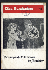 7612 Boekje over de betekenis van het borduren van middeleeuwse figuren op schildereien, 1941