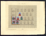 8072 De voorstelling op dit borduurpatroon bestaat uit een motief voor een tapijt: een gestileerd motiefje in ...
