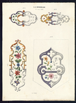 8234 Dit is een borduurpatroon met vier motieven in vrij borduurwerk, 15 april 1842