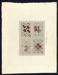 8241 De voorstelling op dit borduurpatroon bestaat uit vier rechthoeken met gestileerde motieven, 15 juni 1842