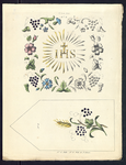 8251 De voorstelling op dit borduurpatroon bestaat uit twee motieven voor kerkelijke gebruiksvoorwerpen, 15 augustus 1842