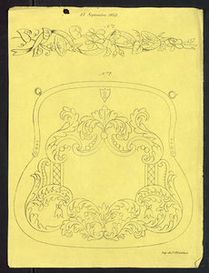 8256 Dit zijn twee borduurpatronen voor vrij borduurwerk, 15 september 1842