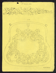8256 Dit zijn twee borduurpatronen voor vrij borduurwerk, 15 september 1842