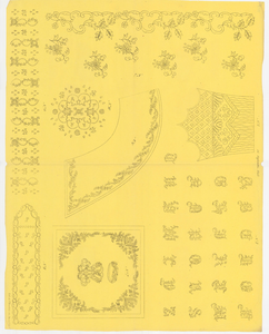 8257 Dit zijn acht borduurpatronen voor vrij borduurwerk, 15 september 1842