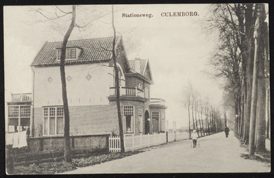 1866 Zicht op de eerste huizen aan de Statiossingel vanaf de hoek met de Zandstraat.