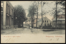 1881 Hoek Stationsweg en Triosingel met links de voorkant van het toenmalige hoofdgebouw van Gispen. Daarvoor was het ...