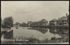 1890 Rechts de Huizen aan de Stationssingel en op de voorgrond de Paardengracht. Foto genomem vanaf de Triosingel.