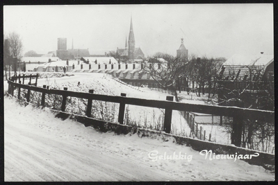 1956 Zicht op Culemborg vanaf de Kleine Buitenom