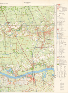 133 Een topografische kaart van Geldermalsen en omgeving met het gebied tussen de hoekpunten Rumpt en Geldermalsen, ...