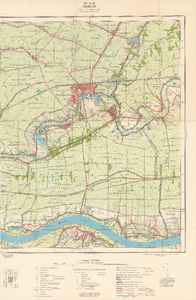 137 Een topografische kaart van Leerdam en omgeving met het gebied tussen de hoekpunten Kedichem en Rhenoij, Brakel en ...