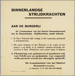 C100195 Oproep van de commandant van het district Bommelerwaard van de Binnenlandse Strijdkrachten aan de burgers, [1945]