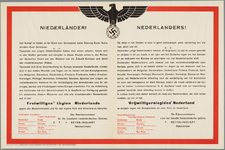 C100196 Oproep van rijkscommissaris voor het bezette Nederlandse gebied A. Seyss-Inquart om zich aan te melden bij het ...