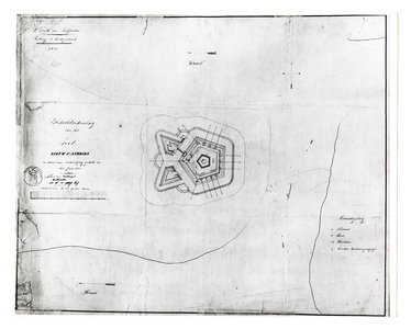 90 Plattegrond van fort Nieuw Sint Andries, [1831]