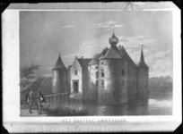 4-17067 Reproductienegatief van een prent van kasteel Ammersoyen.