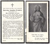 290 Bidprentje Gerardus Josephus Kremers, 01-12-1943