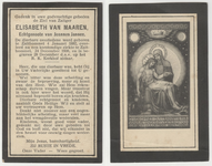 379 Bidprentje Elisabeth van Maaren, 24-12-1938