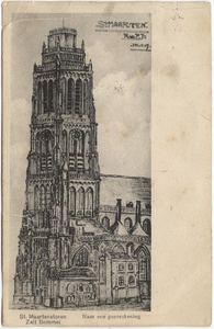 22-11007 Tekening Sint Maartenskerk R.v.d. P. jr., juli 1907