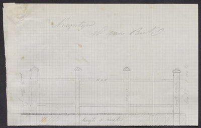 8288 Tekening, behorend bij het verzoek van W. van Beek om een brug te mogen bouwen in de Plantage, wij H 106., , , 1880