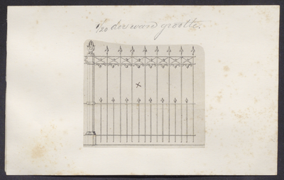 8310 Tekening behorend bij een verzoek van D. Mijs om een hek te plaatsen, waarschijnlijk aan de Waterstraat, , , 1882