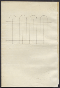 8854 Tekening behorend bij het verzoek van J. Jansen tot het plaatsen van een hek bij de Tolhuiswal, wijk B 123, , , 1895