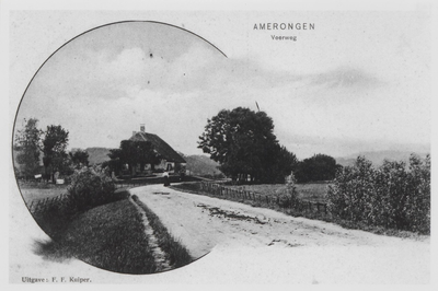 0362-1262 Boerderij aan de Veerweg in Amerongen, vanaf Veer Eck en Wiel-Amerongen genomen