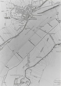 0362-334 Afbeelding van Tiel-stad en Ommeland, topografische kaart ca 1870