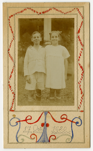 2111 Foto van Cornelis Christiaan van Lidth de Jeude (1909-2003), met zijn zus Albertine Wilhelmine Gabriele van Lidth ...