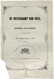 983 De Waterramp van 1855, door de leden der Maatschappij Arti et Amicitiae afgebeeld in vierentwintig op staal geëtste ...