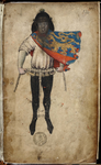 1691 Een afbeelding van Claes Heynensoon (Heraut Gelre, wapenkoning in het rivierengebied) in het Wapenboek Gelre en ...