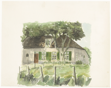 115 Een aanzicht van een boerderij in Kerk-Avezaath aan de Tielsestraat, , , [1980]