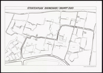 313 Een plattegrond van het stratenplan Rauwenhof, Drumpt-zuid