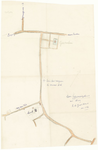328 Een situatiekaartje waarop een deel van Drumpt is te zien vanaf ongeveer de Dorpsstraat tot aan de Groene Dijk. ...