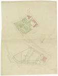 366 Een plattegrond van de Ambtmanstuin achter het gemeentehuis en een plattegrond van de Plantage. Heeft mogelijk te ...