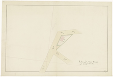 437 Een situatietekening van de hoek in de Nieuweweg nabij de Singelstraat, met het perceel sectie D 185, [1890]