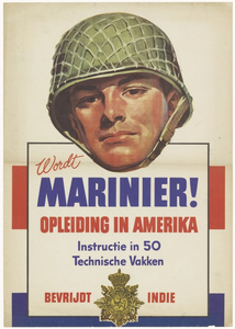 443 Wordt Marinier! Opleiding in Amerika instructie in 50 technische vakken. Bevrijdt Indië