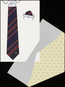 494 Een ontwerp voor een stropdas van echte stof voor de ambtenaren van de gemeente Tiel. Met een enveloppe voor de ...