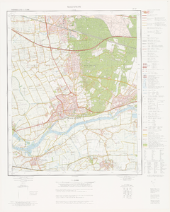 596 Topografische kaart van het gebied Wageningen (39 F), met tussen de hoekpunten Ede, Renkum, Opheusden en Zetten, 1977