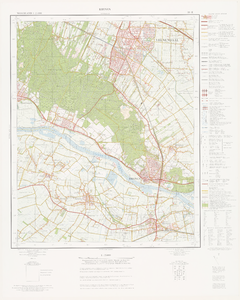 597 Topografische kaart van het gebied Rhenen (39 E), met tussen de hoekpunten Amerongen, Veenendaal, Ingen en Kesteren, 1977